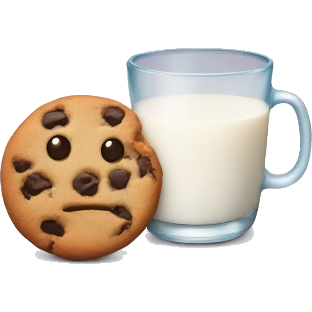 cookies and a glass of milk emoji