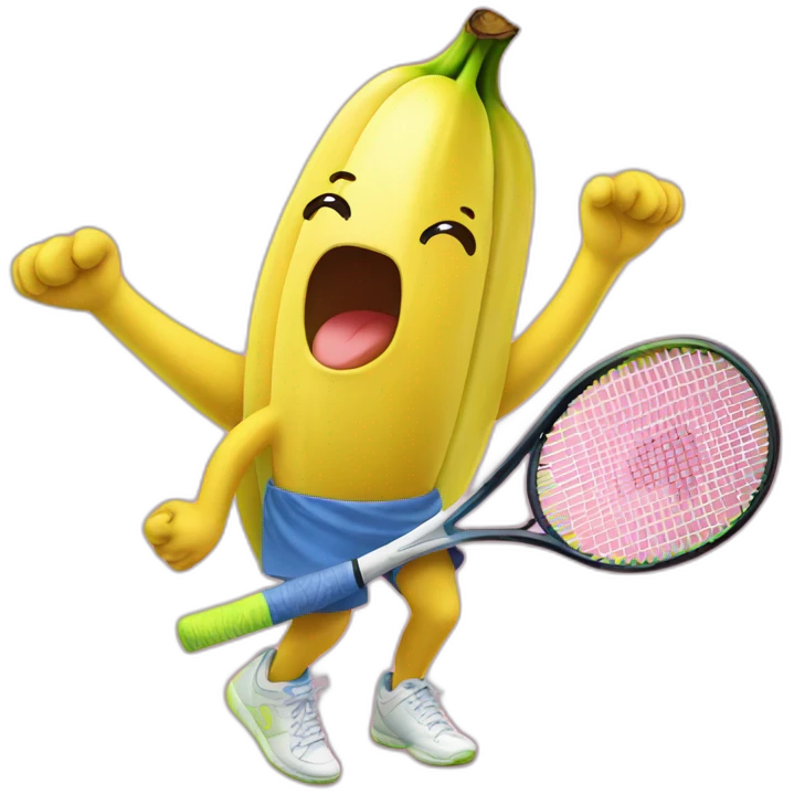 Banana won a tennis tournament emoji