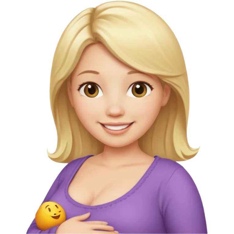 Pregnant woman blonde hair emoji