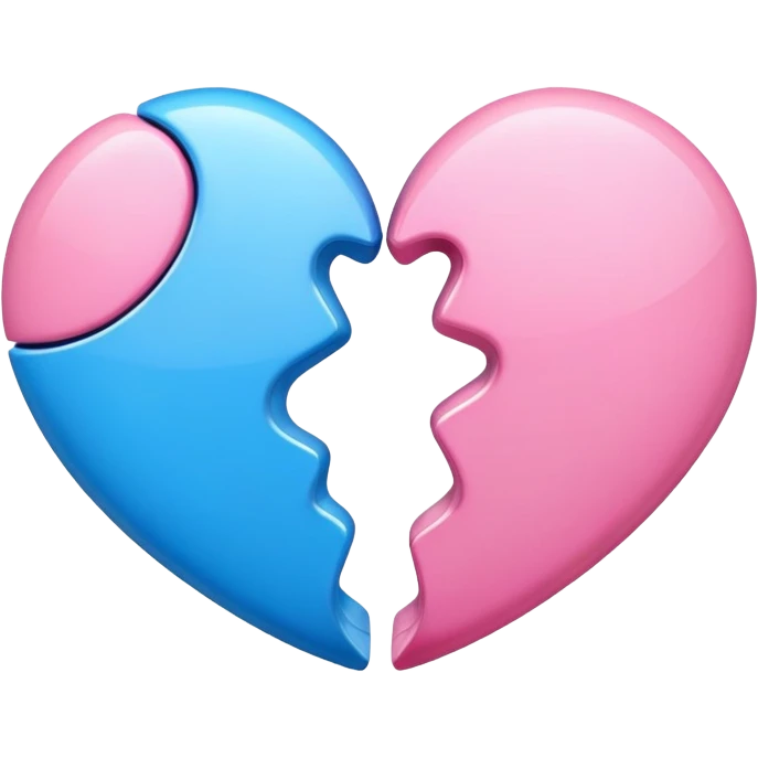 blue and pink heart together  emoji