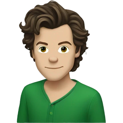 Harry styles with green  emoji