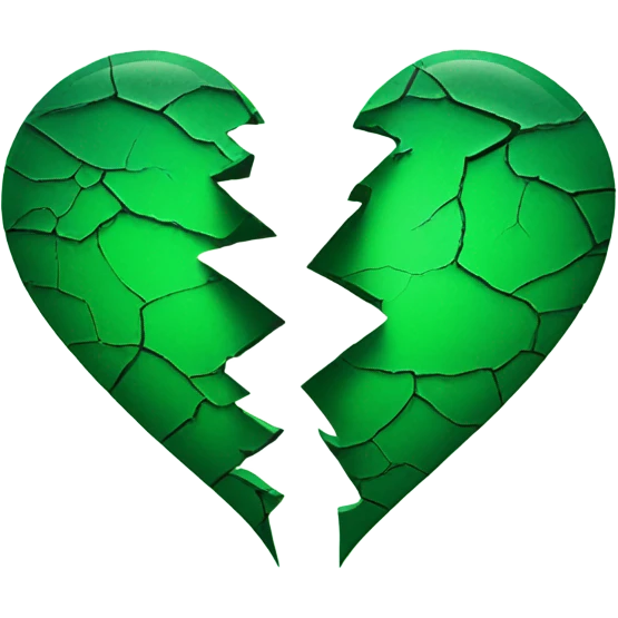 Broken green heart emoji