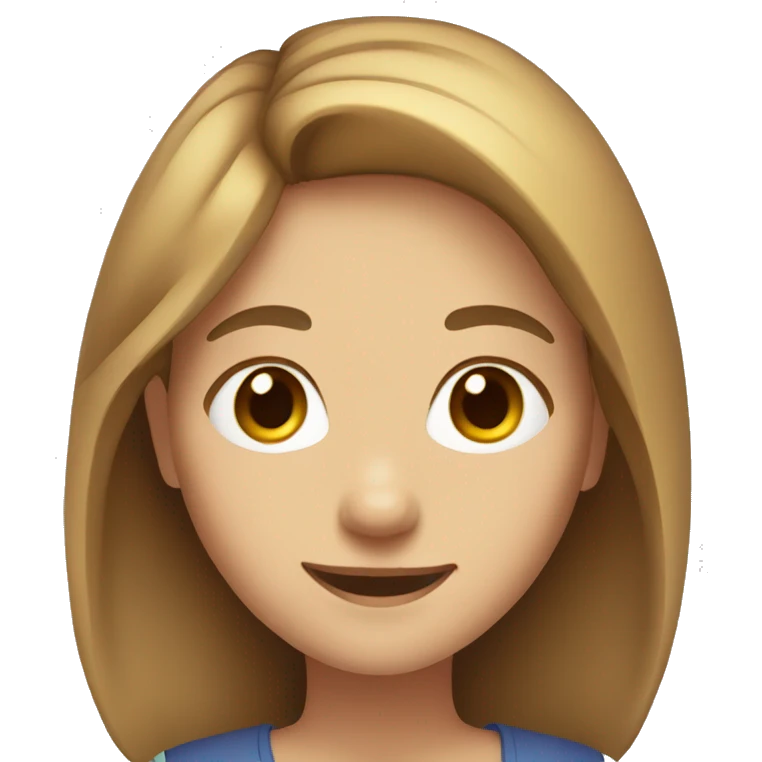 smiling girl with light brown  hair emoji