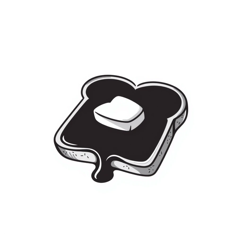 melting butter pat on toast emoji