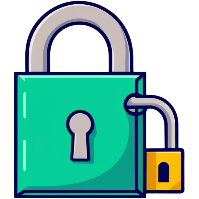 Lock made of paper, origami-style padlock emoji