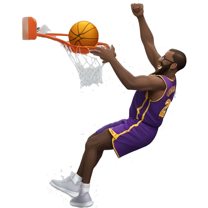 Anthony Edwards dunking on LeBron  emoji