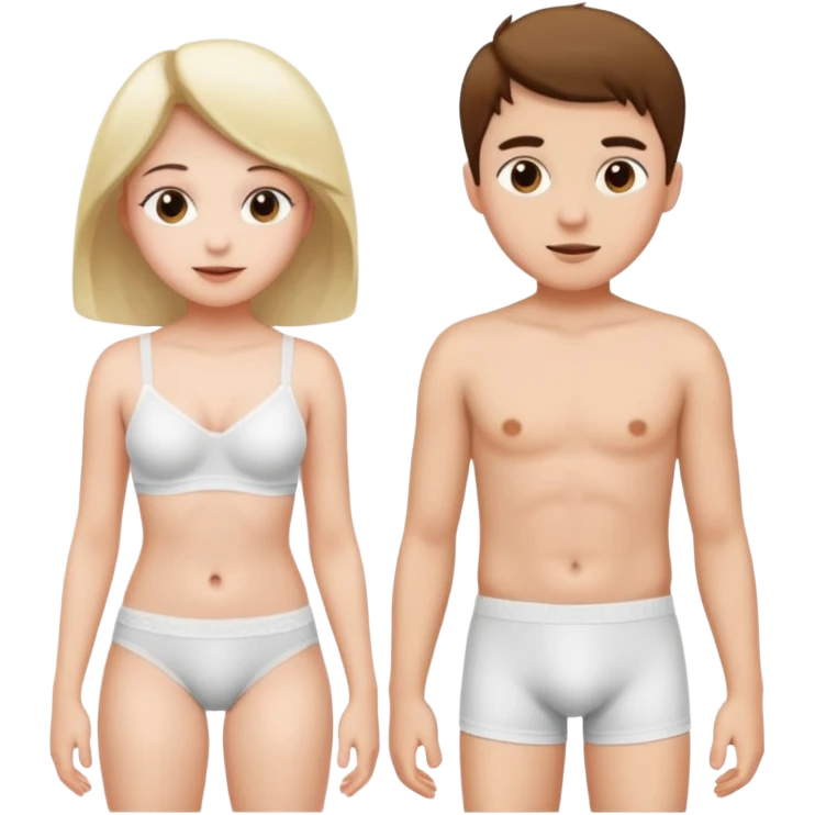 Girl and boy in underwear emoji