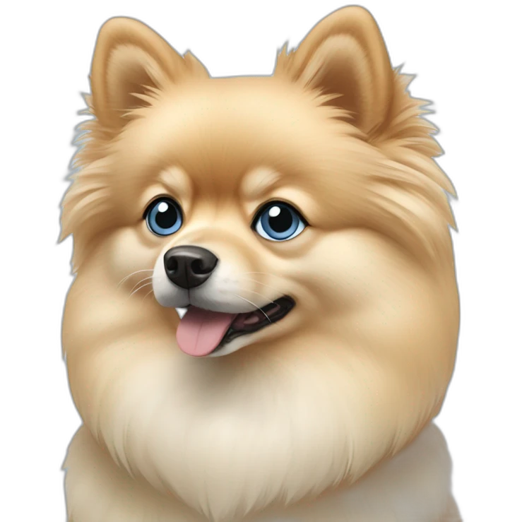 cream-pomeranian-dog-blue-eyes emoji