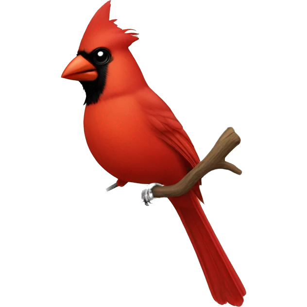 Cardinal bird emoji