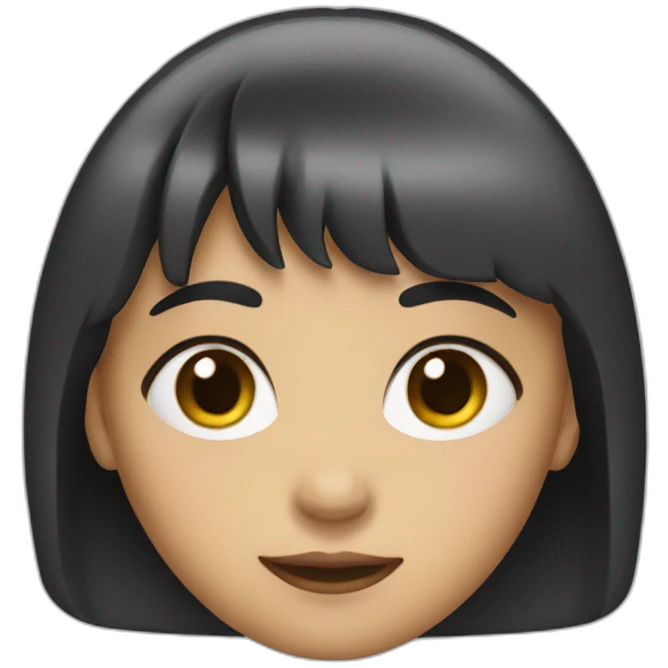 girl with bang emoji