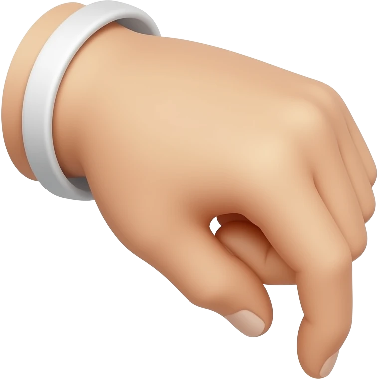 A little finger pointing down, with a small downward arrow emoji