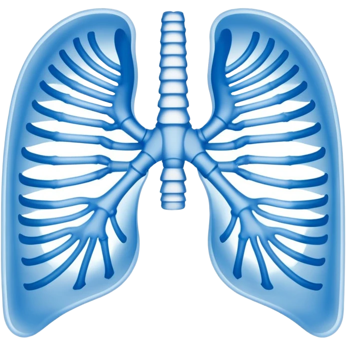 ribs that is in an xray format make it blue and white emoji