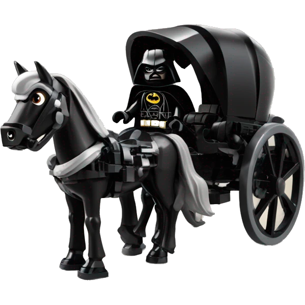 Lego Batman and Darth Vader 1790 horses and carriage  emoji