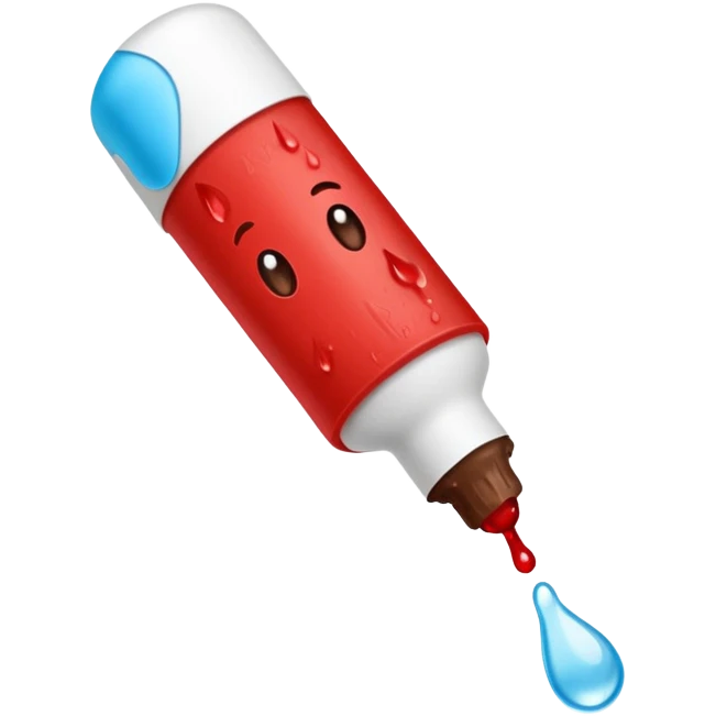 tampon + blood droplet + piece of poop emoji