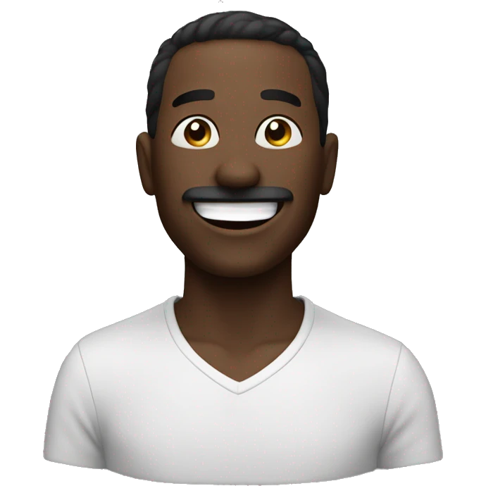 Happy man black  emoji