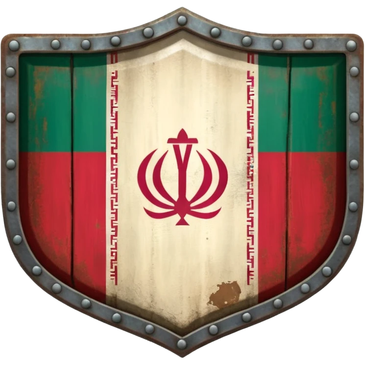 rectangular shield with old the flag of Iran emoji