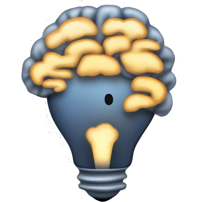 Brainstorming Emoji 🌩️🧠
Usage: To signify brainstorming sessions or creative thinking.
Design Idea: A brain with a light bulb inside it or lightning bolts around it. emoji