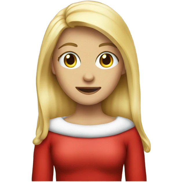 Blonde girl Santa  emoji