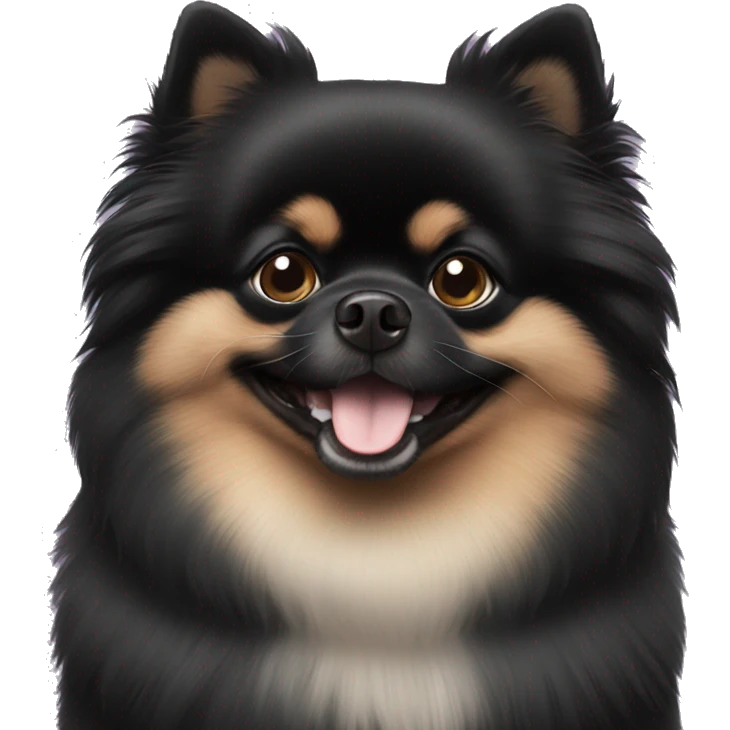 Black pomeranian emoji