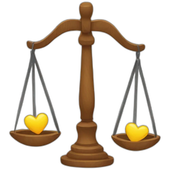 Coeur  avec  balance emoji