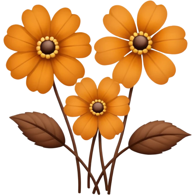 Flores marrones emoji