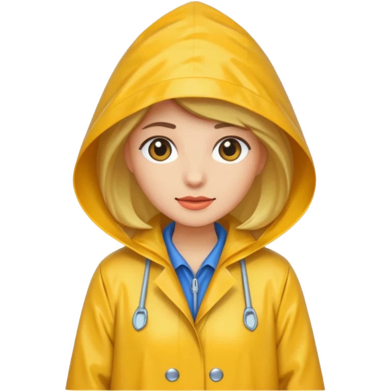 woman wearing a raincoat emoji