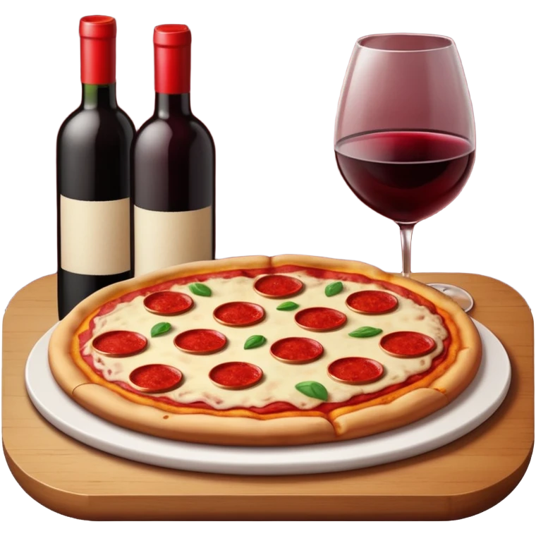 pizza with wine emoji