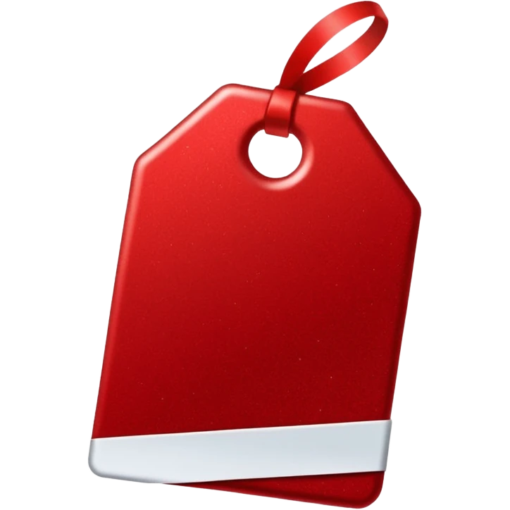 glitter red tag emoji