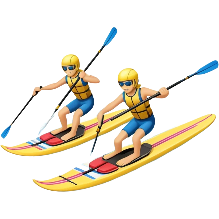 A pair of water skis in close-up glide through the water without a human emoji