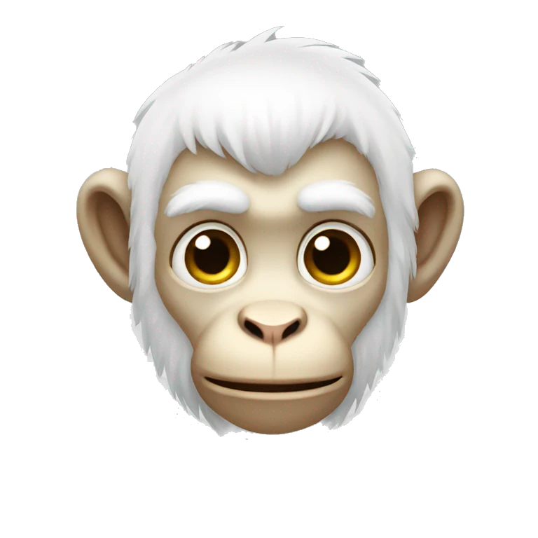 white monkey emoji