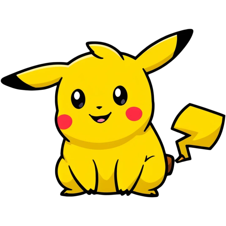 cartoon Pikachu with poop emoji emoji