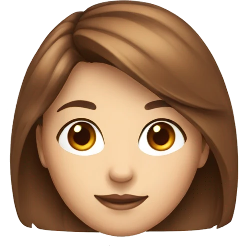 A pretty girl with brown hairs emoji