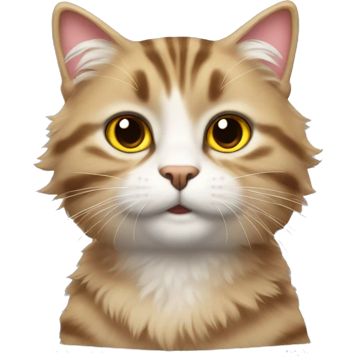 Fluffy tabby cat  emoji