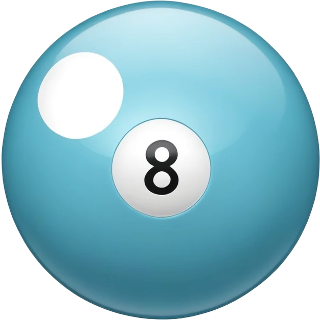 Light blue eight ball emoji emoji