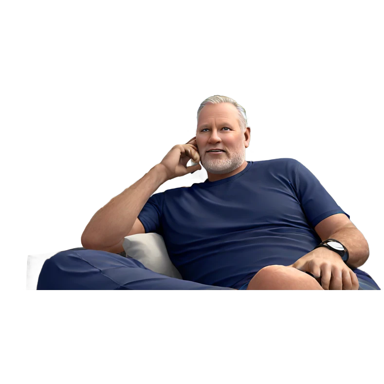 male relaxing by the pool emoji