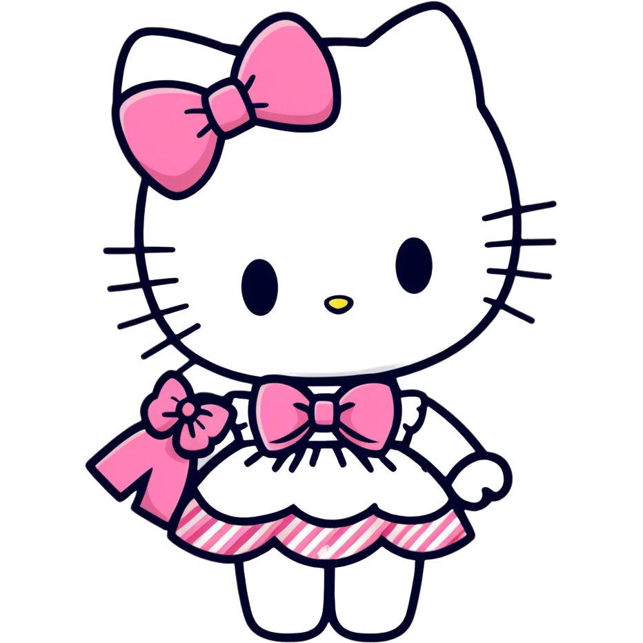 Make hello kitty’s bow but Barbie emoji