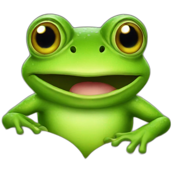 frog reading emoji