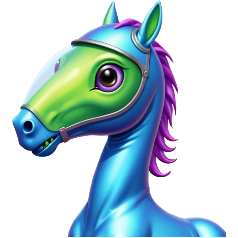 horse racing alien emoji