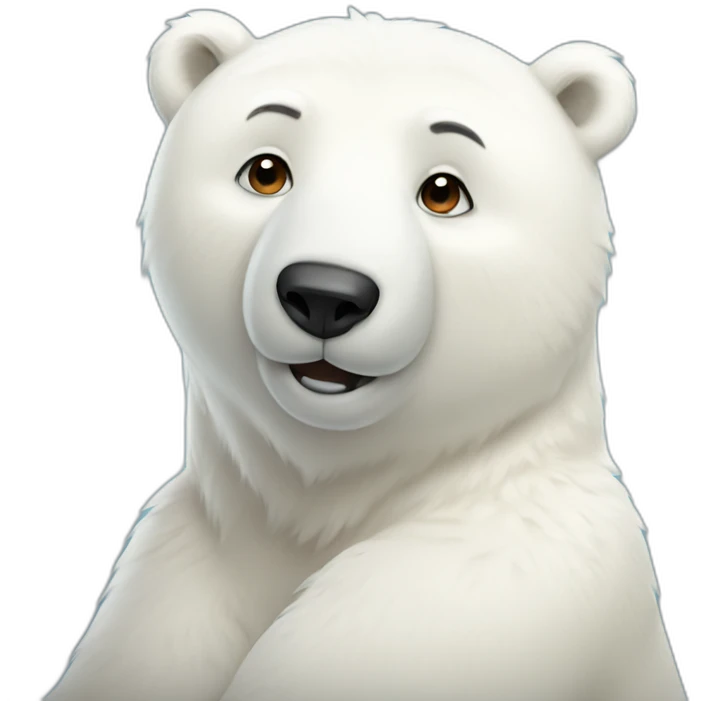 cute polar bear emoji