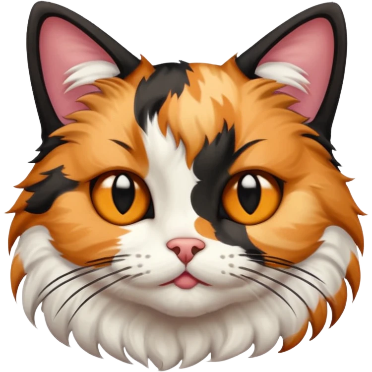 gato con mechon negro tapando un ojo emoji