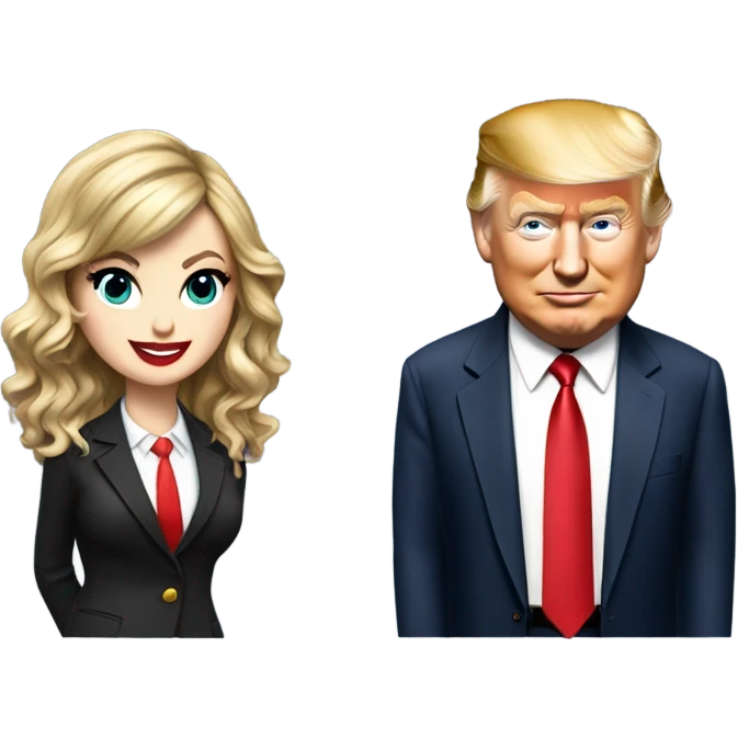 Trump and Taylor Swift emoji
