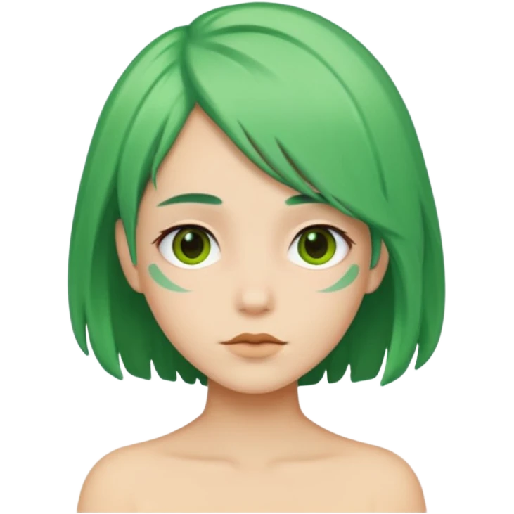 parate de cabelo verde emoji