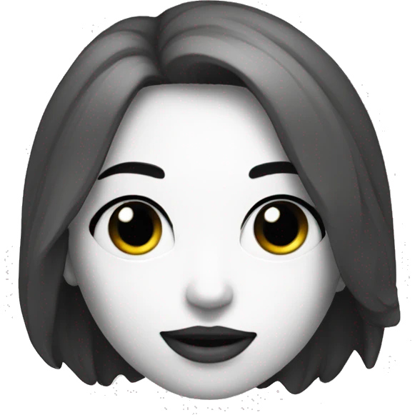 cara seria blanco y negro emoji