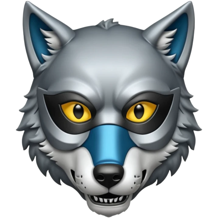 wolf head disguised with a hacker mask emoji