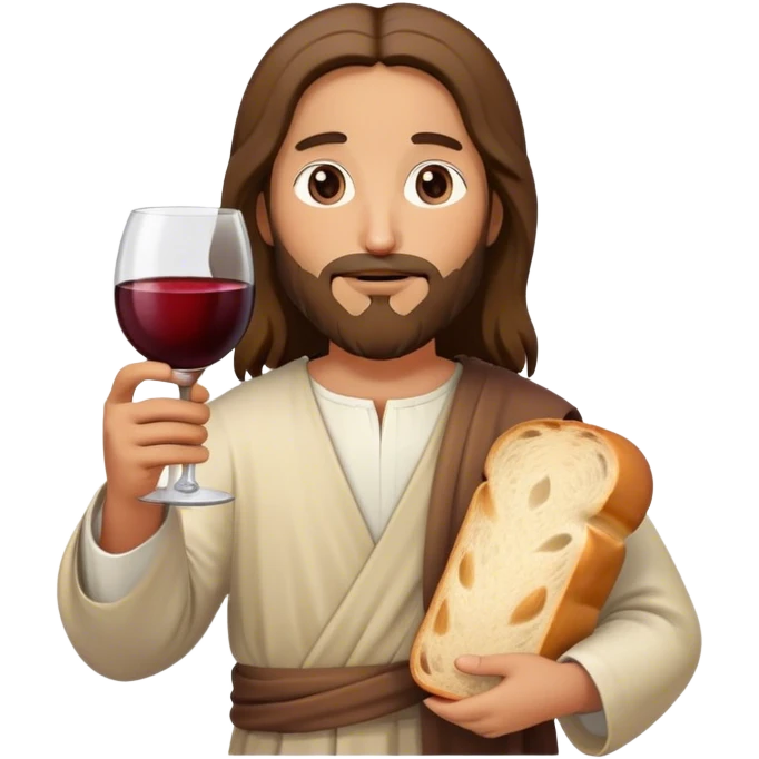 jesus wine and bread emoji