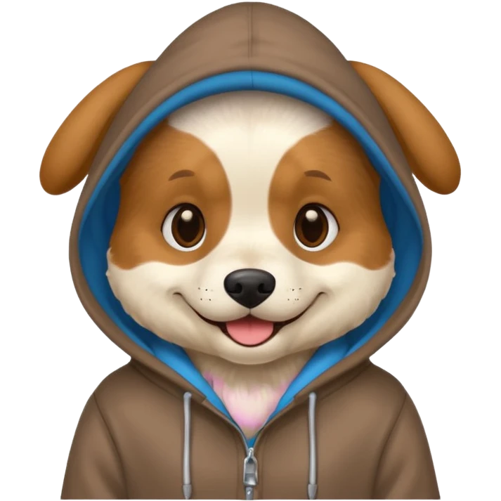 Dog wearing a hoodie  emoji