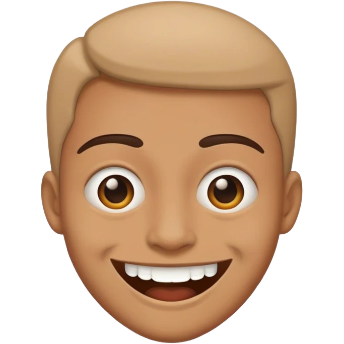Weird smile emoji