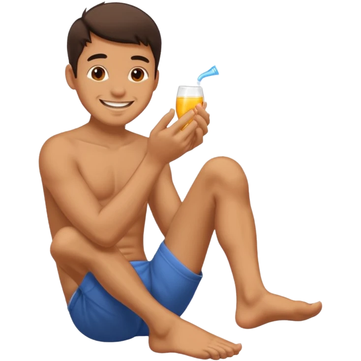 Man Sniffing his feet emoji