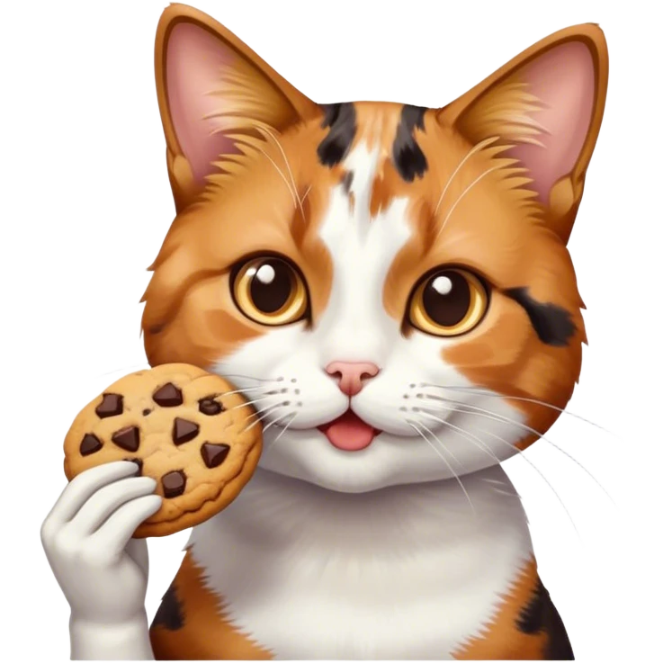 A cat eating a cookie  emoji