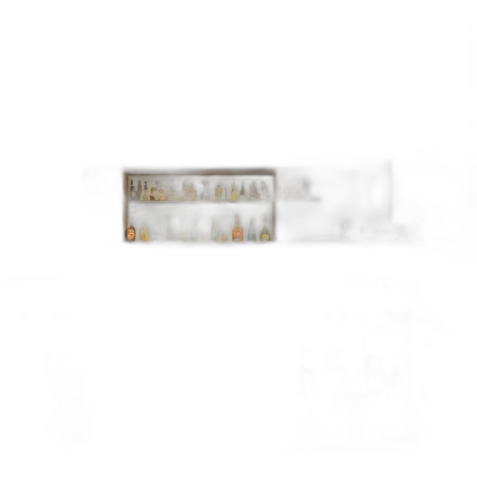 Empty back lit bar from the shining emoji